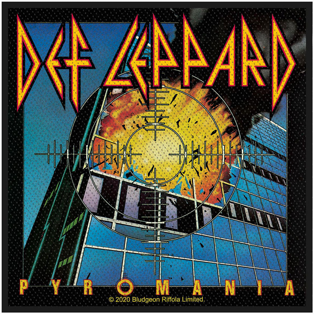 Def Leppard Standard Woven Patch: Pyromania