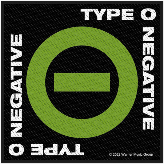 Type O Negative Standard Woven Patch: Negative Symbol
