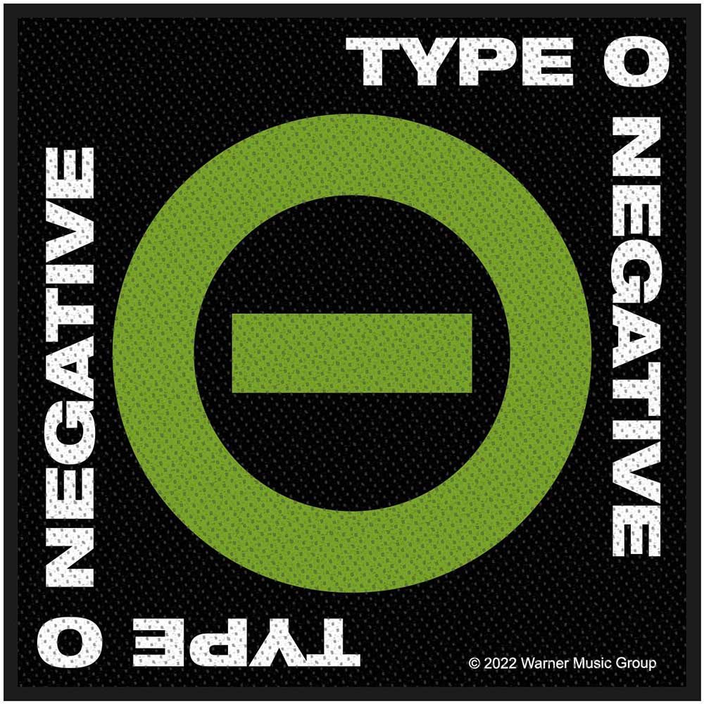 Type O Negative Standard Woven Patch: Negative Symbol