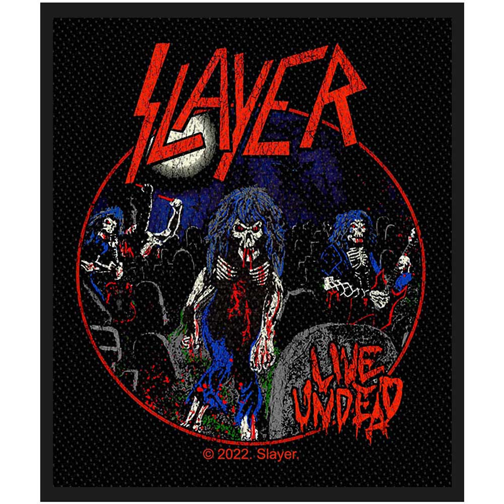 Slayer Standard Woven Patch: Live Undead