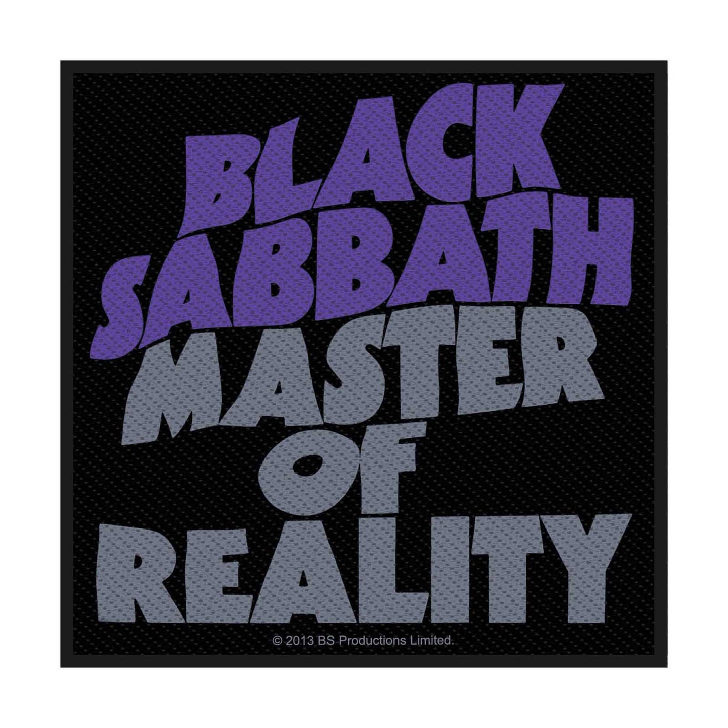 Black Sabbath Standard Woven Patch: Master Of Reality