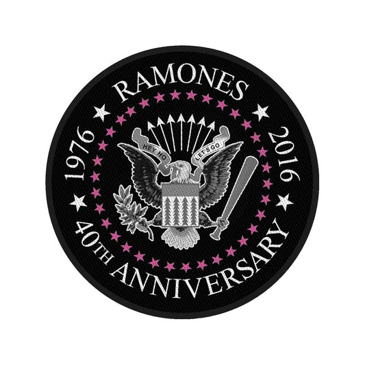 Ramones Standard Woven Patch: 40th Anniversary
