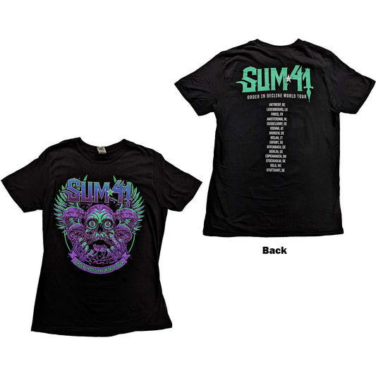 Sum 41 T-Shirt: Order In Decline Tour 2020 Purple Skull