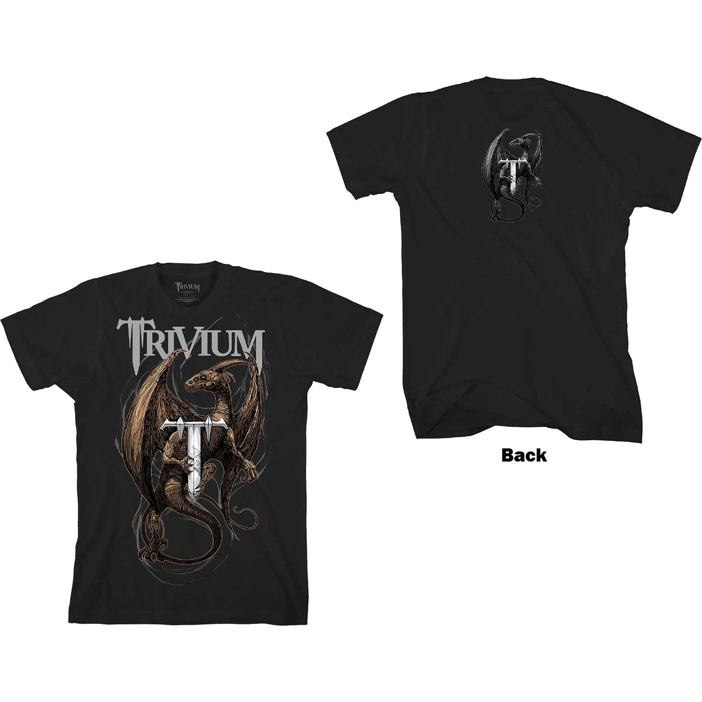 Trivium T-Shirt: Perched Dragon