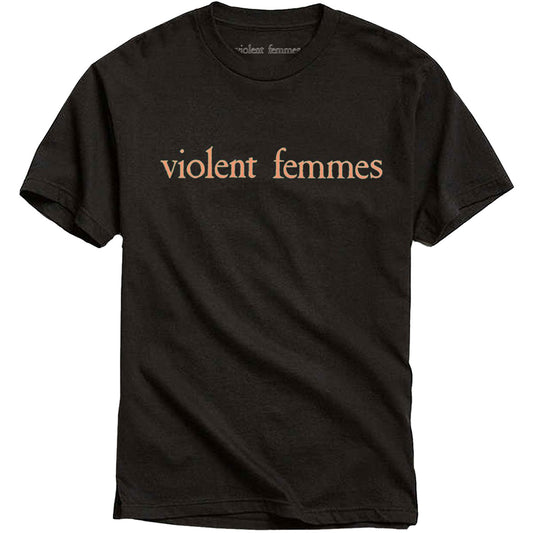 Violent Femmes T-Shirt: Salmon Pink Vintage Logo