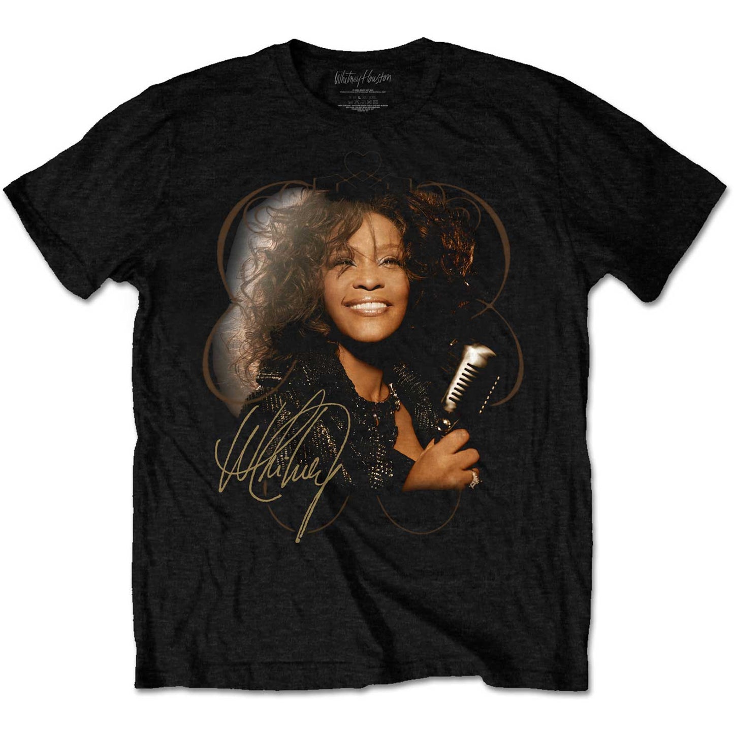 Whitney Houston T-Shirt: Vintage Mic Photo